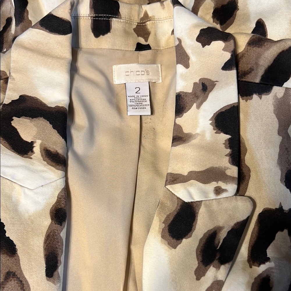Chico's Animal Print Blazer